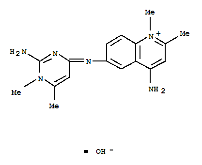 4-amino-6-[(1,2-dihydro-2-imino-1,6-dimethyl-4-pyrimidinyl)amino]-1,2-dimethylquinolinium hydroxide