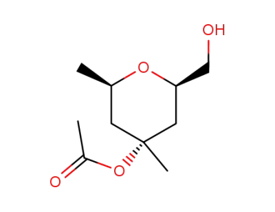 (2RS,4RS,6RS)-2-(hydroxymethyl)-4,6-dimethyl-tetrahydro-2H-pyran-4-yl acetate