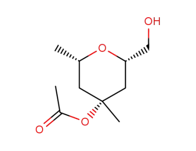 (2RS,4SR,6RS)-2-(hydroxymethyl)-4,6-dimethyl-tetrahydro-2H-pyran-4-yl acetate