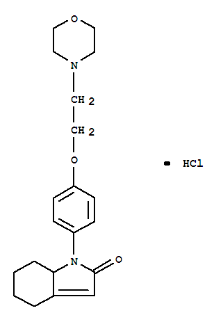 1,4,5,6,7,7a-hexahydro-1-[4-[2-morpholinoethoxy]phenyl]-2H-indol-2-one monohydrochloride